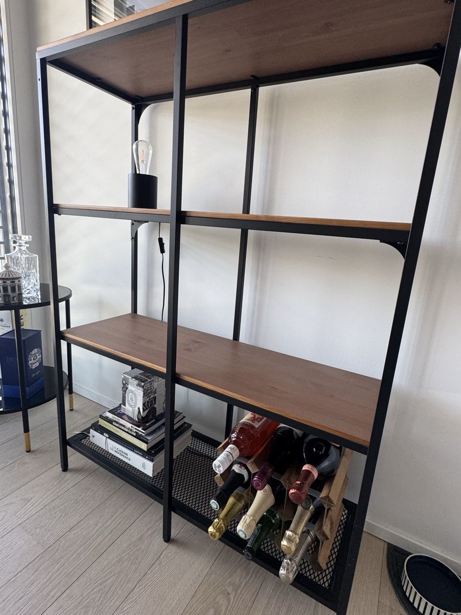Ikea Scaffali: Bibliothèque bois et métal noir 4 étagères – Usato da Pully venduto da els_gbk2 1