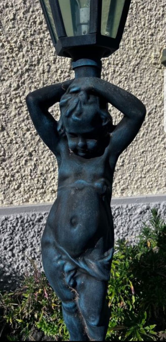 Lampen: Engellampe - Gartenlampe mit Engel - Putti - Putte - Garçon – Gebraucht aus Staufen von jasminm01 7