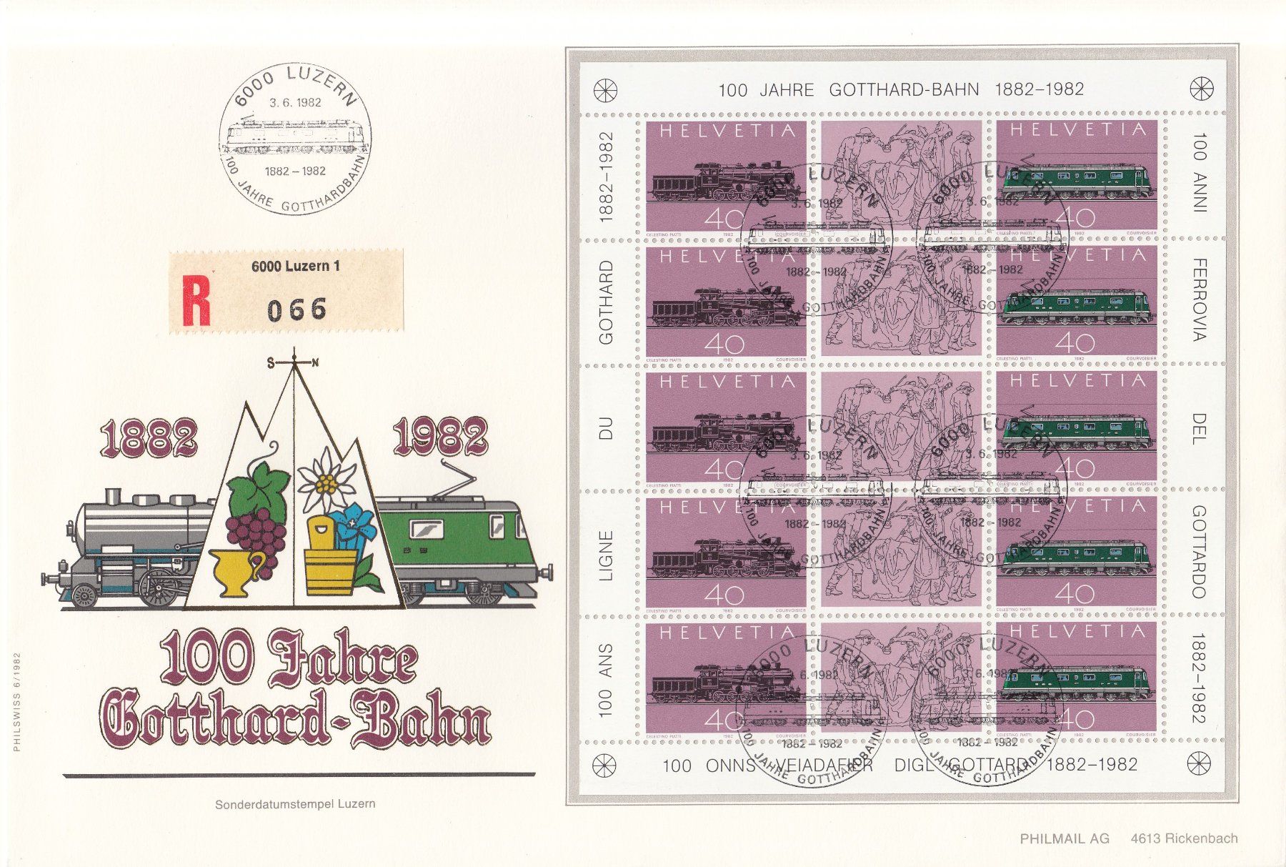 Tutti i francobolli: SBK SO75 mit Sonderstempel S. 1091  Grossbrief – Usato da Bürglen TG venduto da StampGraf