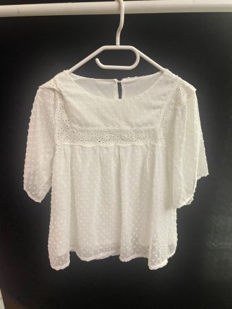 Sommer Bluse Weiss, Grösse M, Top Zustand, leicht!