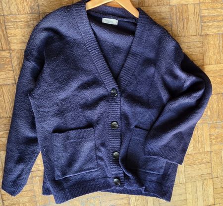 Gilet /Cardigan Bleu marine Taille Unique Laine
