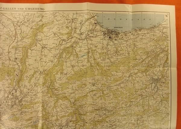 Landkarten & Atlanten: ST. GALLEN UND UMGEBUNG 1932 – Gebraucht aus Grüningen von Kartensammler 2