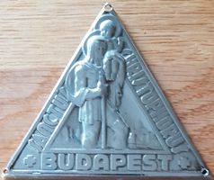 Schild / Plakette SANCTUS CHRISTOPHORUS BUDAPEST