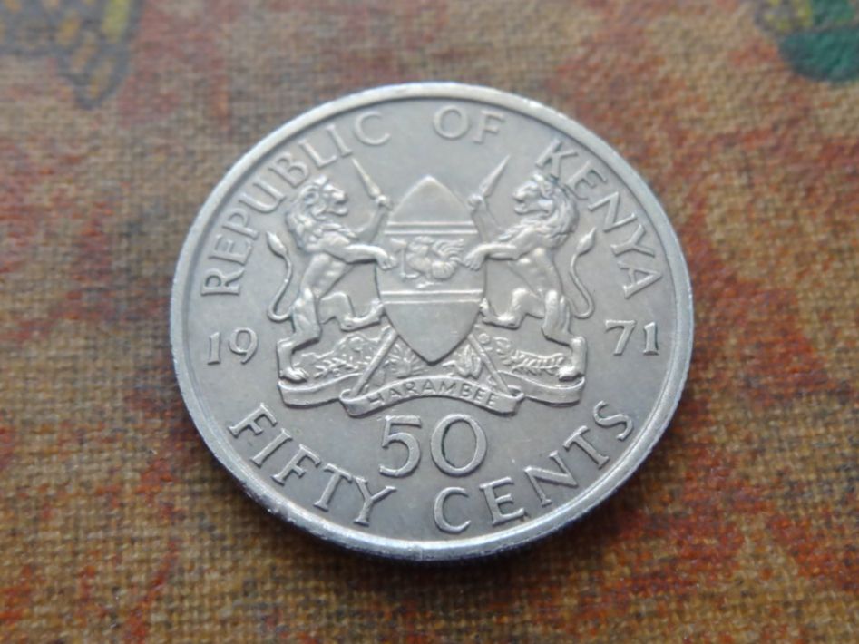 Tutti le monete: KENYA   50  Cents   1971 – Usato da Romanel-sur-Lausanne venduto da Swift13