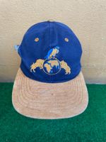 Vintage 90s Cap Peregrine UK Leather Strap Visor Embroidery