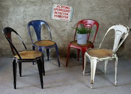 4x Joseph Mathieu Stühle Multipl's Stapelstuhl Bistrostuhl