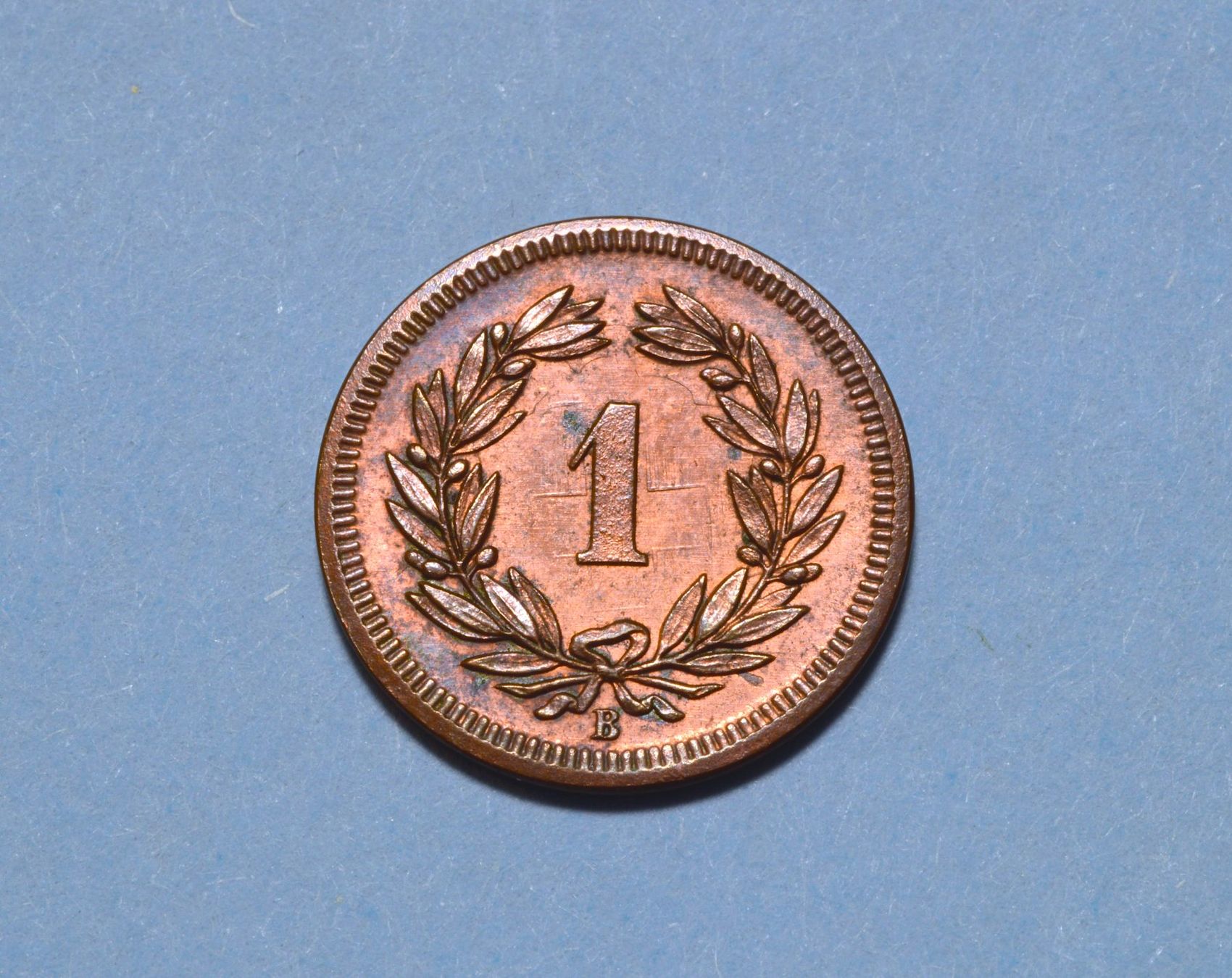 Tutti le monete: 1 Rappen 1857 – Usato da Oberglatt ZH venduto da ZH111 3