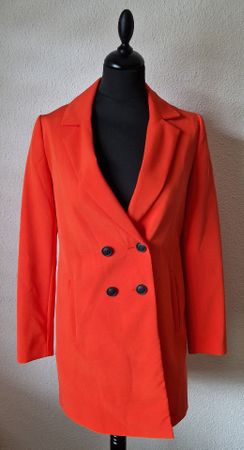 65) leuchtend rot-oranger Blazer, Grösse 32
