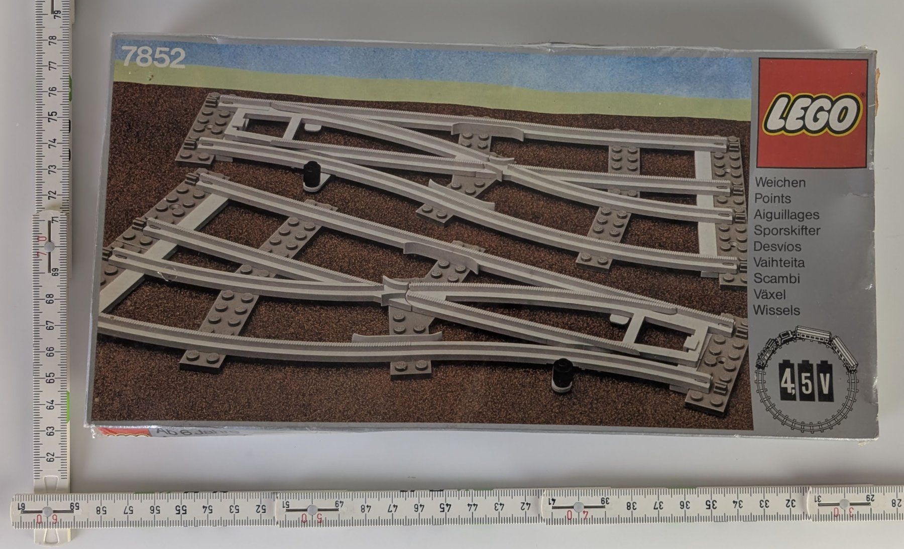 Lego Giocattoli: LEGO 7852 Weichen 4.5V, OVP, ungeöffnet, noch eingeschweisst – Nuovo (secondo la descrizione) da Zürich venduto da axolottchen
