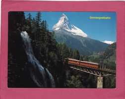 Zermatt Matterhorn Gornergratbahn Findelenbrücke 1988