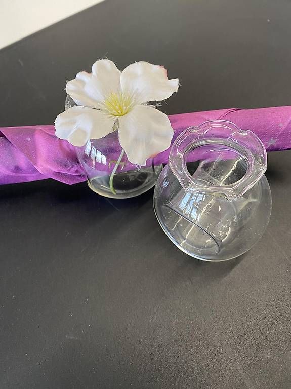 Servietten: Servietten-Blumenvasen aus Glas, 6er Set – Gebraucht aus Kaisten von AMSImara 2