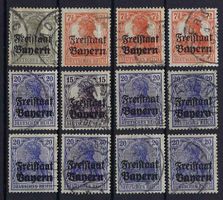 Deutsches Reich 1919 Aufdruck "Freistaat Bayern" gest.