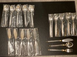 18 pcs Couverts de service à poisson métal argenté