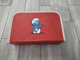 Schlümpfe Koffer rot Vintage 