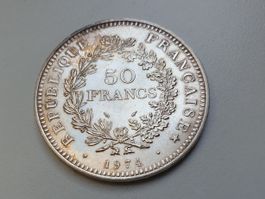 🇫🇷 France 50 Francs 1974 UNC **Silver 30g .900**