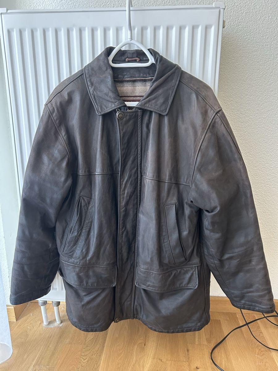 Vestes: braune Vintage Lederjacke – D'occasion à Zürich par bab_5wpg 1