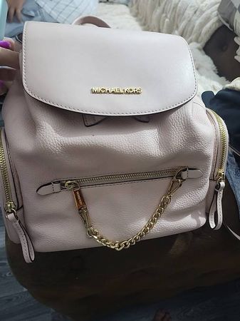 Michael Kors Jet Set Leder-Rucksack  Powder Blush/Rosé