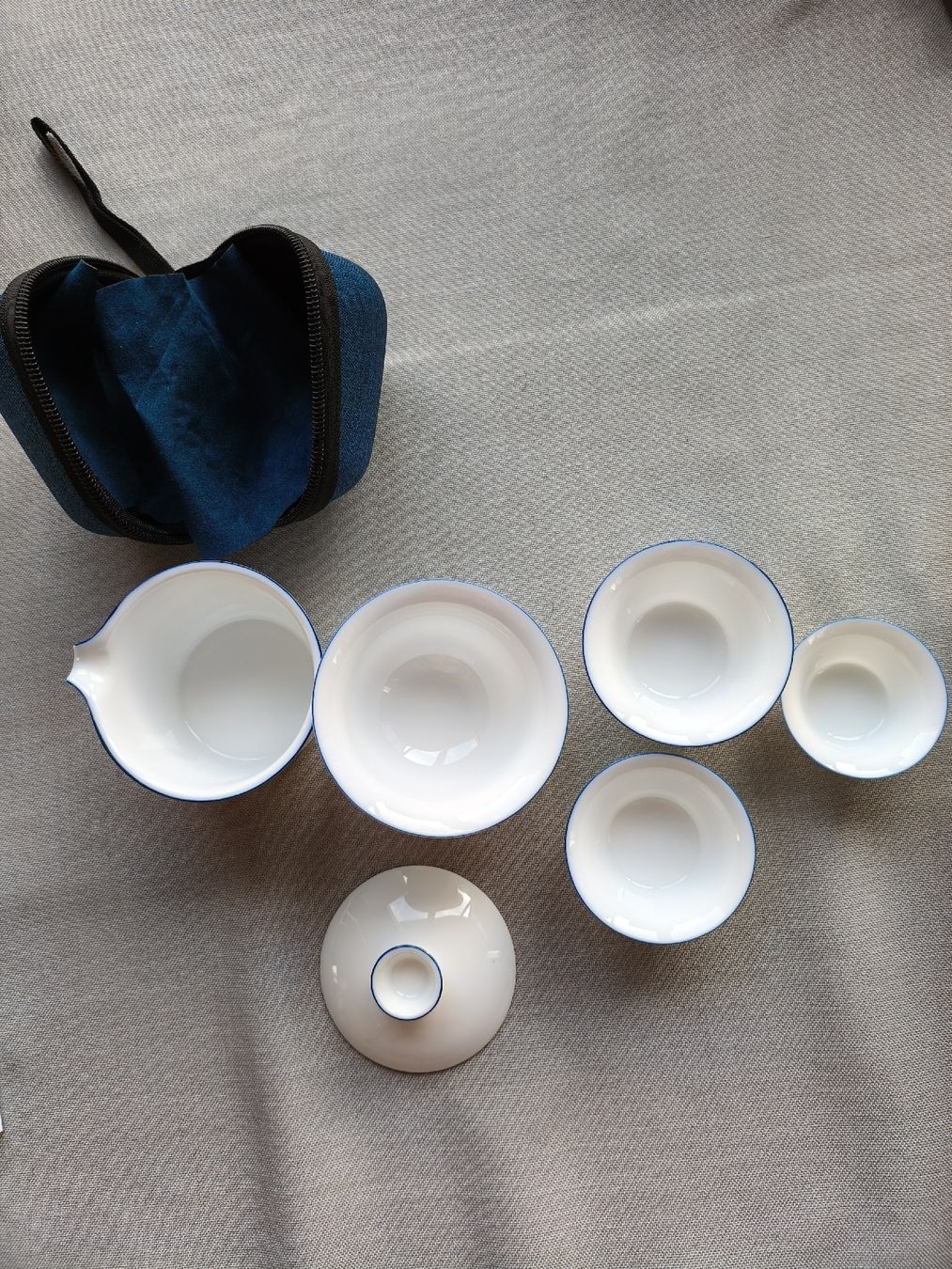 Teiere: Travel Tea Set with Case - Blue & White Porcelain  – Nuovo (secondo la descrizione) da Zürich venduto da yul_7ccq 3