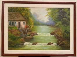 Tableau a l’huile peint main