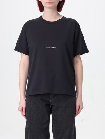 Saint Laurent T-Shirt schwarz Grösse M mit Logo Baumwolle