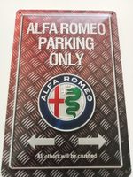 Metallic Blechschild-ALFA ROMEO PARKING ONLY