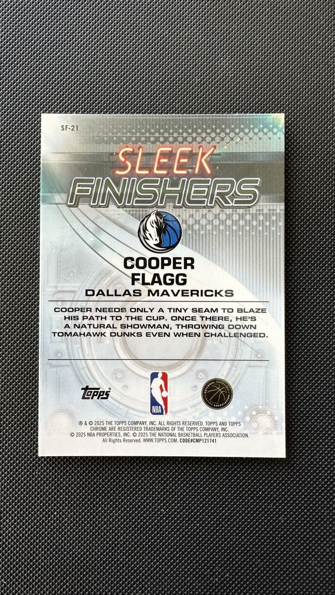 Topps Cartes à collectionner: Topps Chrome Cooper Flagg Sleek Finishers RC – D'occasion à Affoltern am Albis par mr_choppa 1