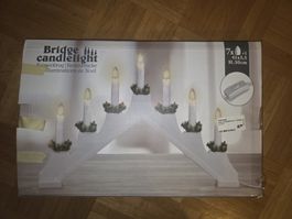 Weihnachts-Lichterbogen, Kerzenbrücke, 7-flammig, neuwertig