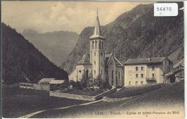 Trient - Eglise et Hotel-Pension du Midi