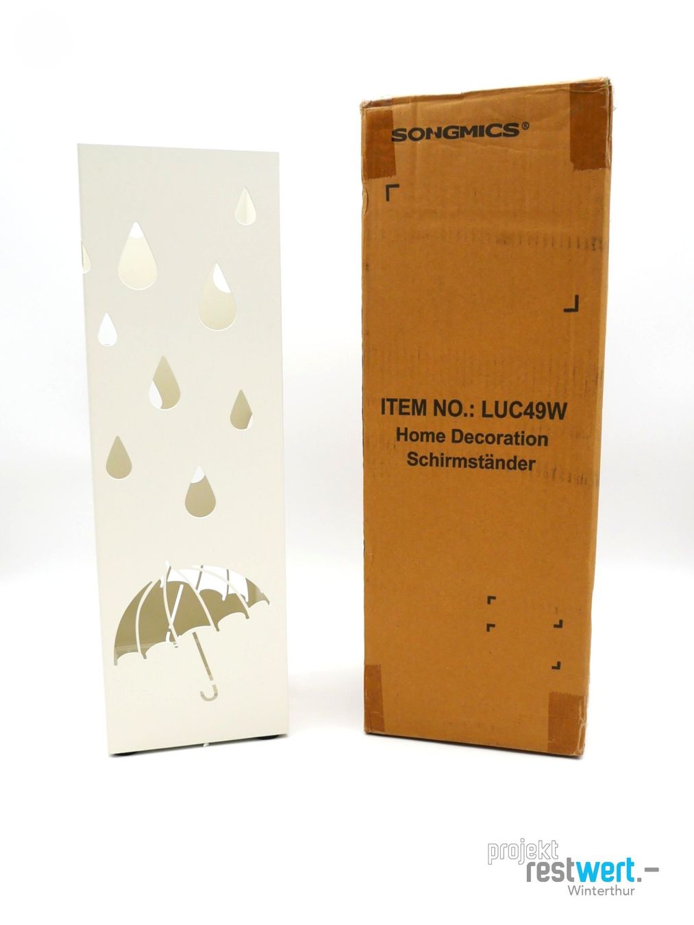 Altri mobili per ufficio: SONGMICS Regenschirmständer Rainold, Weiss – Nuovo (secondo la descrizione) da Winterthur venduto da Restwert_Winterthur