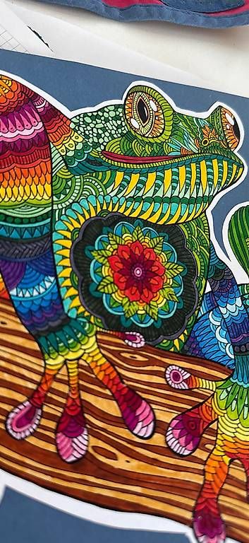Poster & Bilder: Bild von Hand gemalt "Eden Frosch" 21cm – Gebraucht aus Muhen von jol_ina00 1