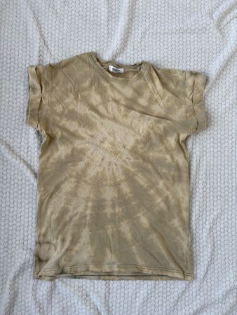 tshirt brun tie die (fait main)