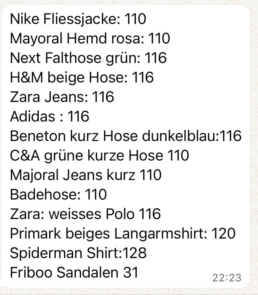 Lotti & Set di vestiti: -Kinderkleiderpaket, Grösse 110-116(14Stück – Usato da Inwil venduto da Umag1 1
