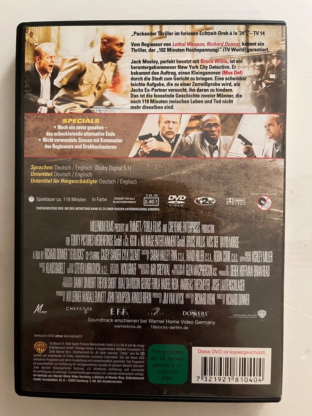 Tutti i DVDs: 16 Blocks - Bruce Willis (2006) DVD 📀 – Nuovo (secondo la descrizione) da Sierre venduto da black.box 1