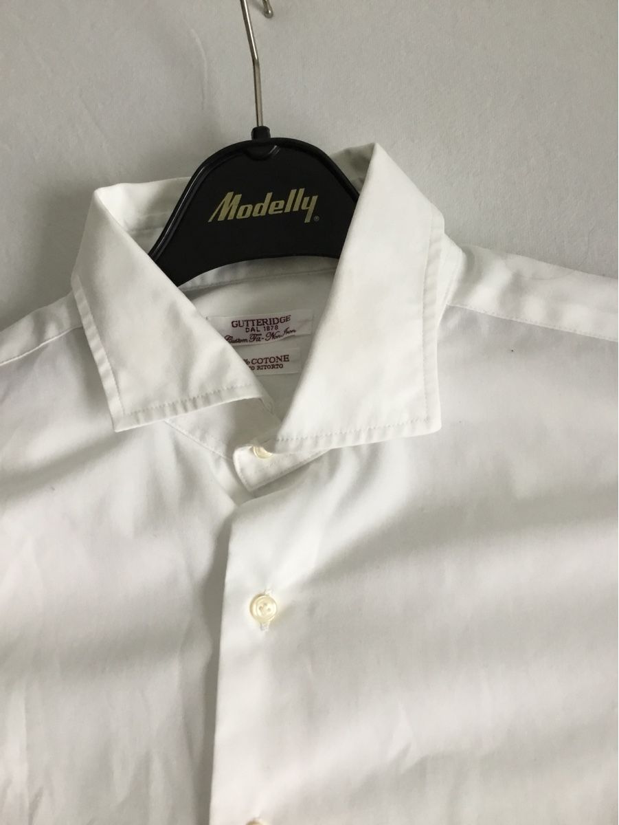 Hemden: Business-Hemd,GUTTERIDGE, Weiß, Baumwolle, Gr 16/41 – Gebraucht aus Zürich von Mameloschn 1