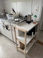 Kleines Küchenregal / Ablageregal weiss-Holz