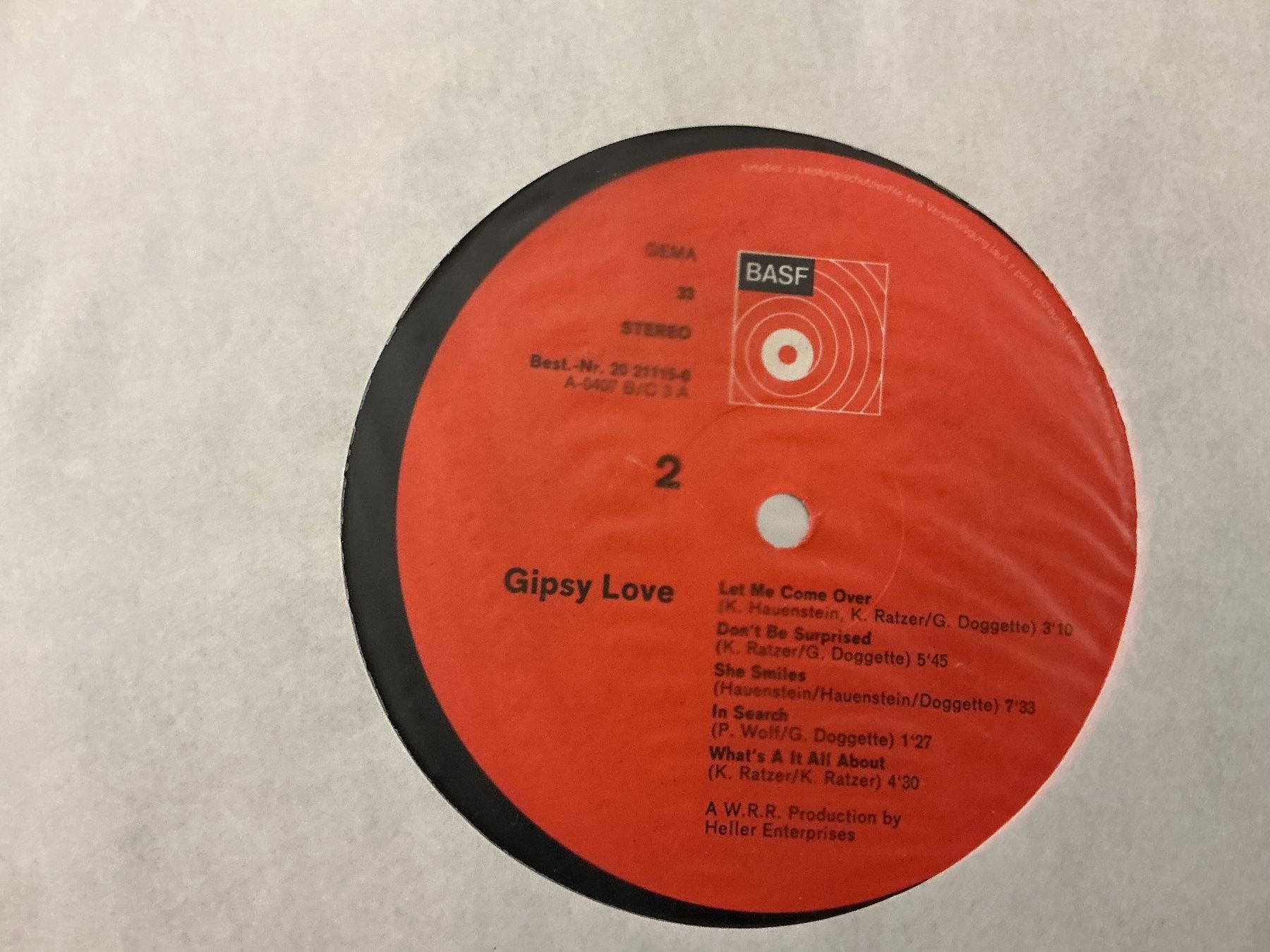 Dischi in vinile: Gipsy Love LP BASF – Usato da Winterthur venduto da Tumko-Vinyl 2