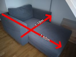Sofa/Liegesessel. Grau