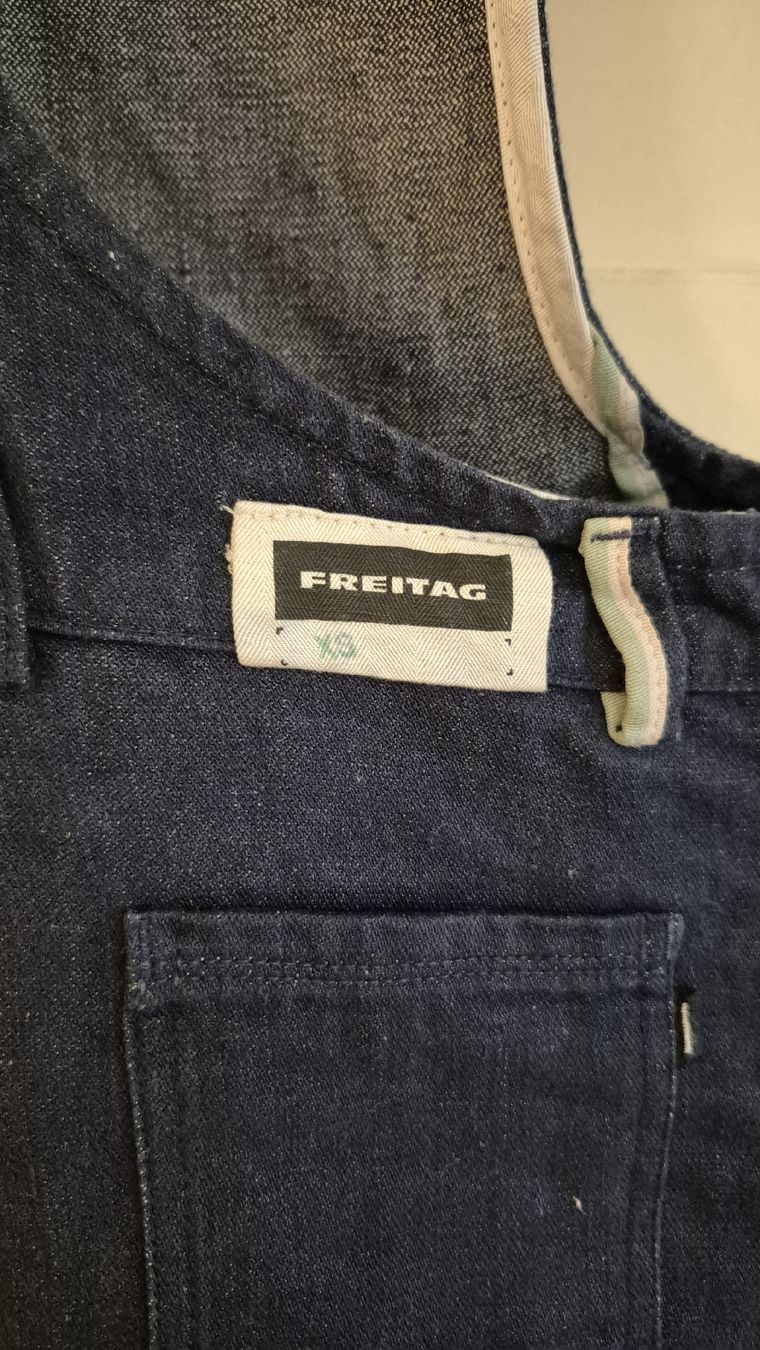 Gonne: Freitag Rock Denim - mit Träger – Nuovo e nell'imballaggio originale da Zürich venduto da Knauelrockerin 2