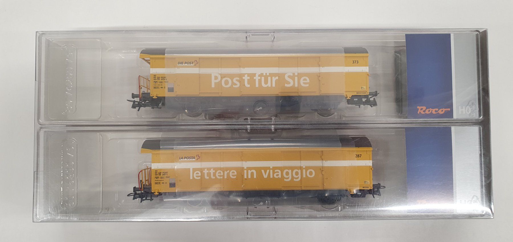 Roco Modellini di ferrovie: Roco 76201 Set SBB/POST Z2 Postwagen 287 und 373 – Nuovo e nell'imballaggio originale da Würenlos venduto da jub_nd5j