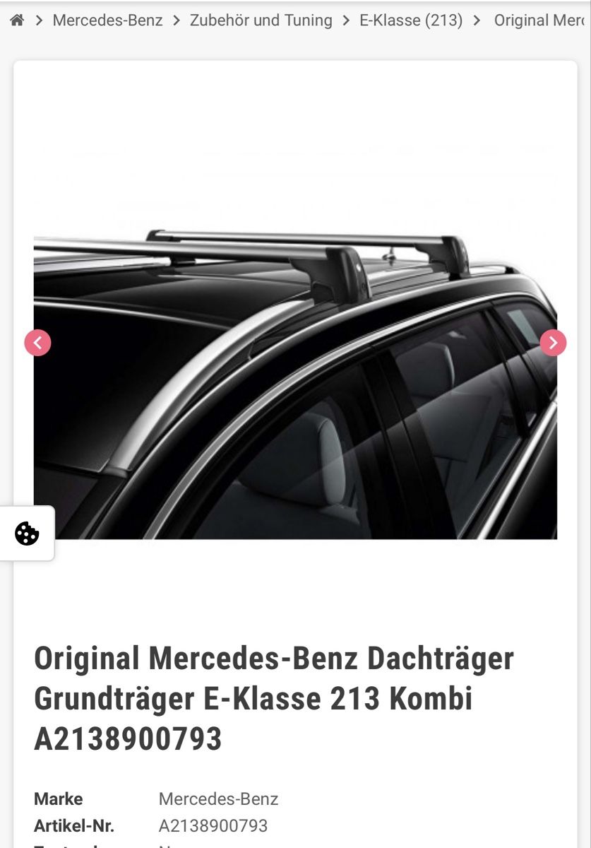 Mercedes-Benz Dachträger: Mercedes E Klasse dachträger  – Gebraucht aus Dietikon von ermfam9 2