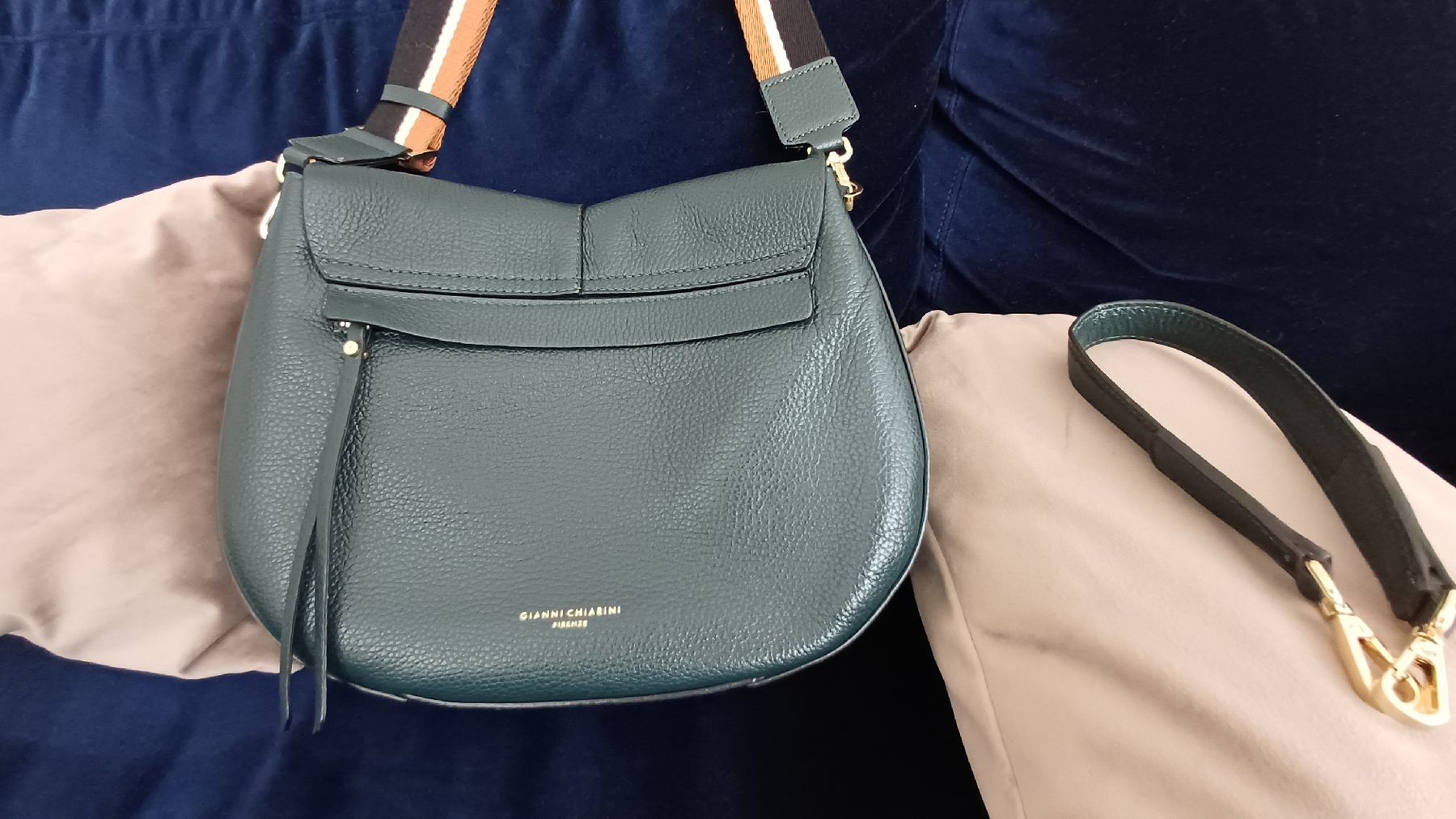 Gianni Chiarini Borse da donna: Sac cuir vert forêt – Usato da Genève venduto da njia 2