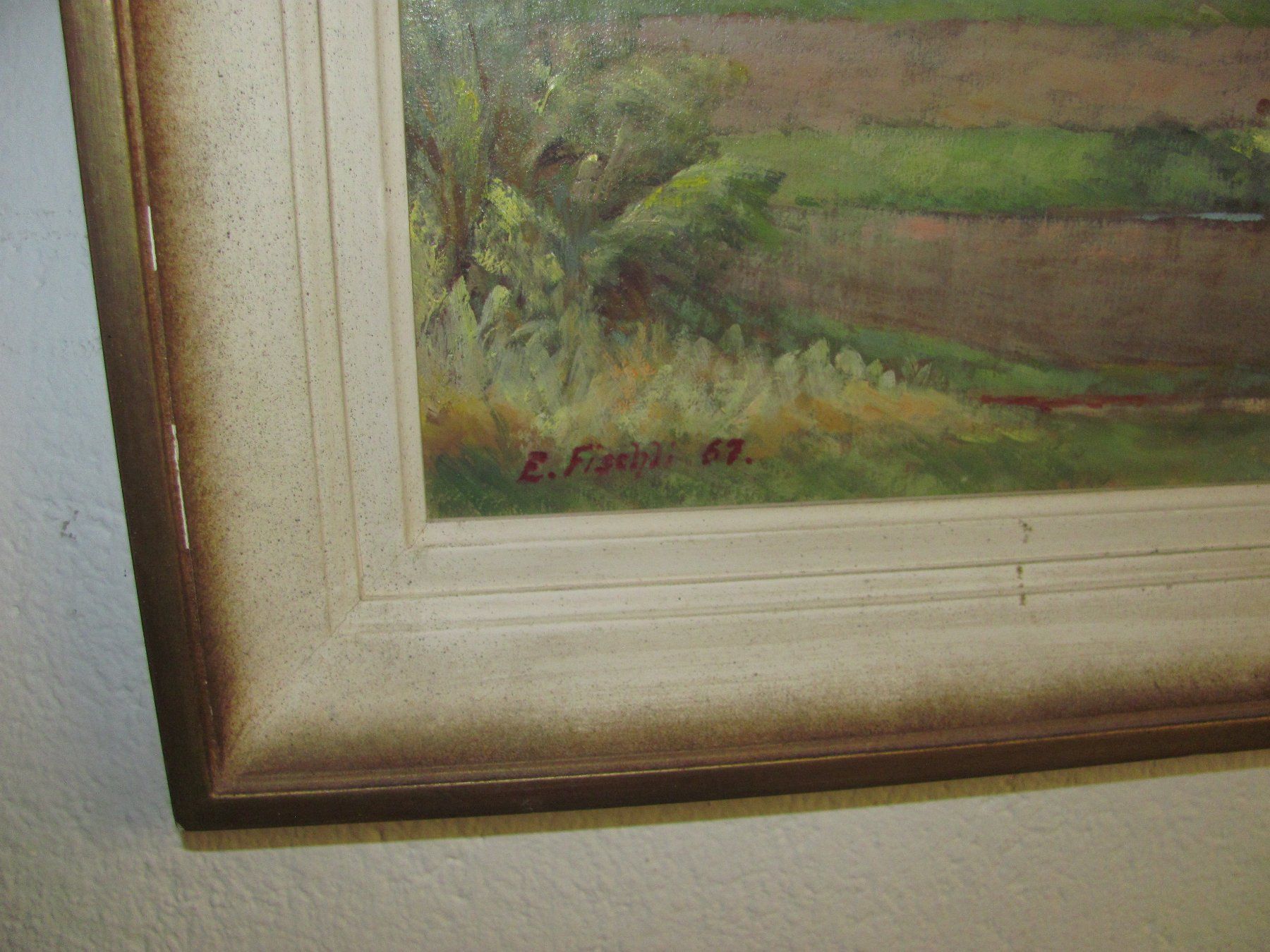 Dipinti: E. Fischli 1967 Ölbild Ölgemälde 51x65cm – Usato da Malters venduto da monarkli 2