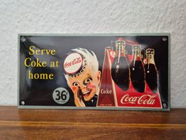 Emailschild Coca Cola Sprite Boy Logo Emaille Schild Reklame