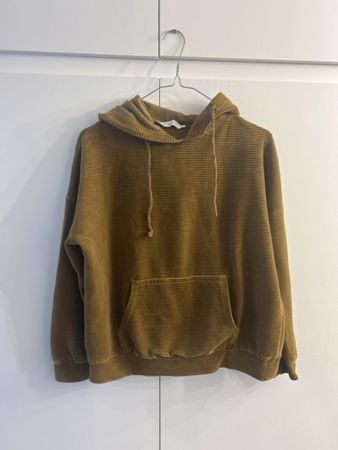 Brown Corduroy Hoodie - Size M - Cozy Autumn Essential!