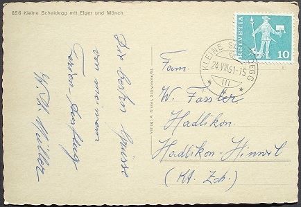 Cartoline postali: GRINDELWALD Kleine Scheidegg - Bahn – Usato da Jona venduto da philajona 1