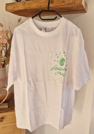 Cooles COLLUSION T-Shirt, Grösse M, neuwertig, weiss