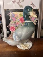 Dekorative Vintage Porzellan Ente, Top Zustand!