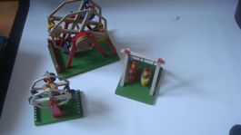3 alte Holzspiele GDR Erzgebirge ca. 50er Jahre