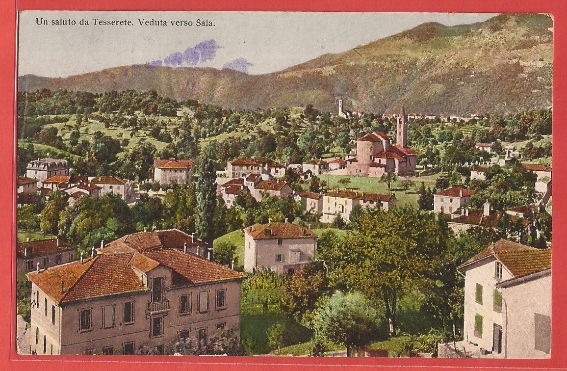 Cartoline postali: Tesserete - Veduta verso Salo - ca. 1915 – Usato da Fislisbach venduto da Porano