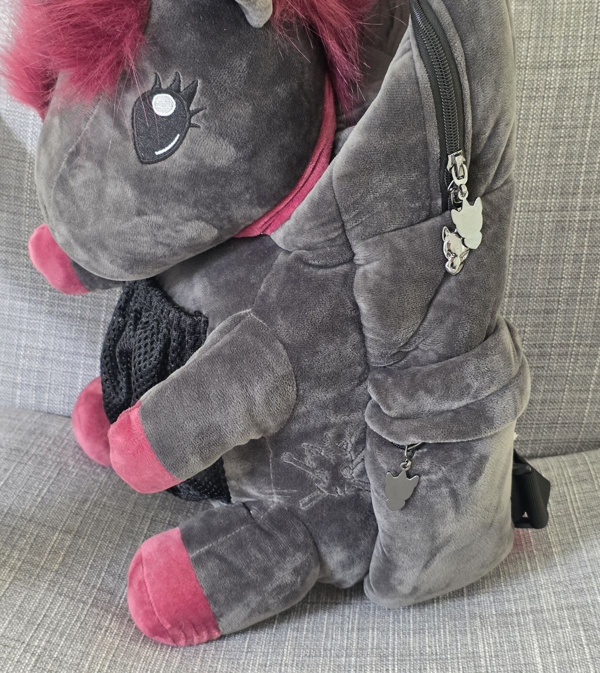 Zaini: Einhorn Rucksack, Kuscheltier Rucksack, Grau/Rosa – Nuovo (secondo la descrizione) da Rheinsulz venduto da Gilea 2